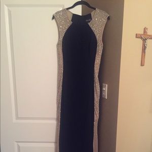 Black and sequin gown